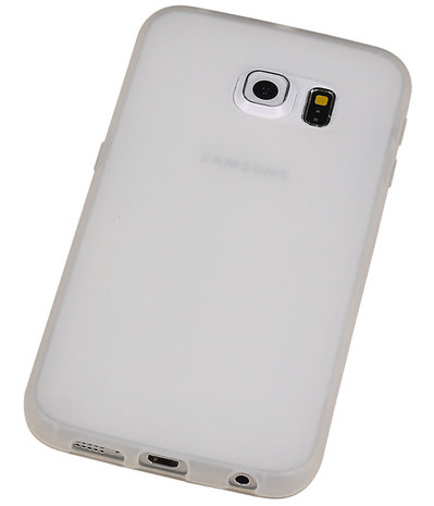 Samsung Galaxy S6 edge TPU Hoesje Transparant Wit