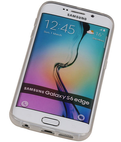 Samsung Galaxy S6 edge TPU Hoesje Transparant Wit