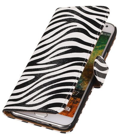 Zebra Bookcover Hoesje Samsung Galaxy E7