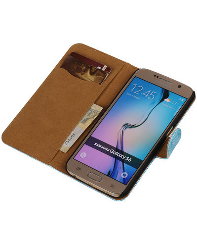 Samsung Galaxy S6 Hoesje mini Slang - Blauw