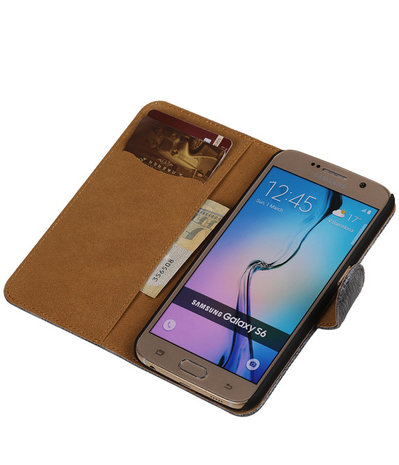 Samsung Galaxy S6 Hoesje mini Slang - Grijs