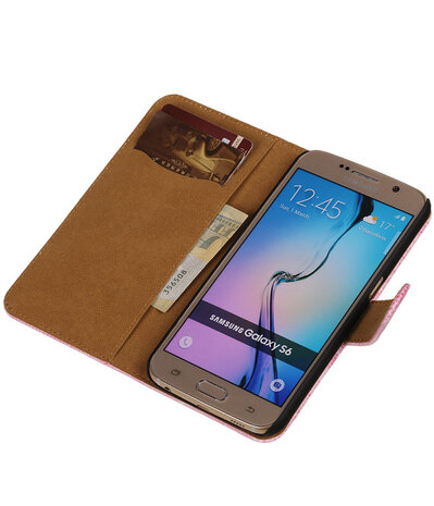 Samsung Galaxy S6 Hoesje mini Slang - Roze