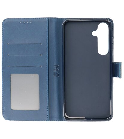 Samsung Galaxy S24 & S25 Hoesje Book Case Portemonnee Telefoonhoesje - Navy