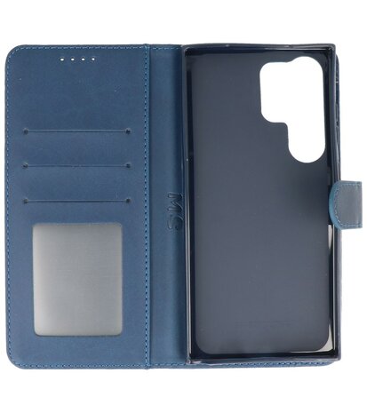 Samsung Galaxy S24 Ultra Hoesje Book Case Portemonnee Telefoonhoesje - Navy