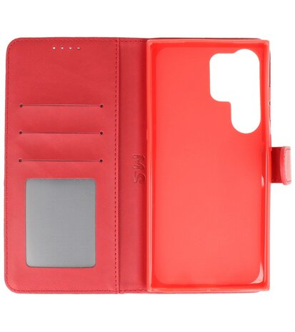 Samsung Galaxy S24 Ultra Hoesje Book Case Portemonnee Telefoonhoesje - Rood