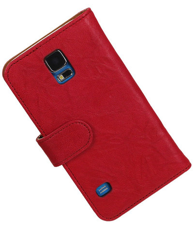 Echt Leer Bookcase Roze - Samsung Galaxy S4 mini