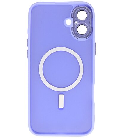 Mat-Transparent met Camera Beschermer Magsafe Case voor iPhone 16 Paars