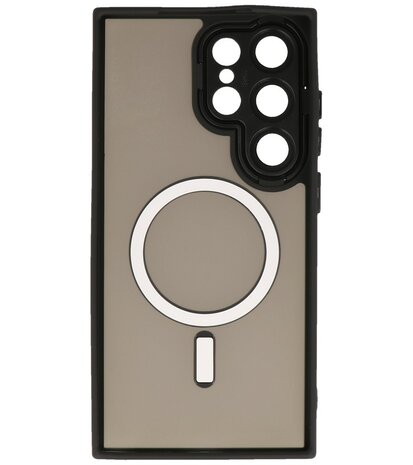 Mat-Transparent met Camera Beschermer Magsafe Case voor Samsung Galaxy S24 Ultra Zwart