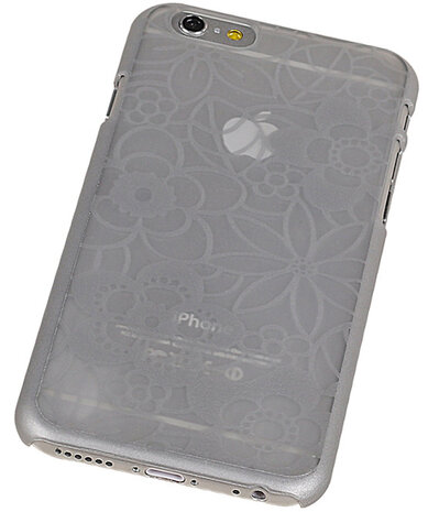 Apple iPhone 6 - Lotus Hardcase Hoesje Zilver