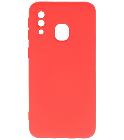Fashion Color TPU Hoesje Samsung Galaxy A40 Rood