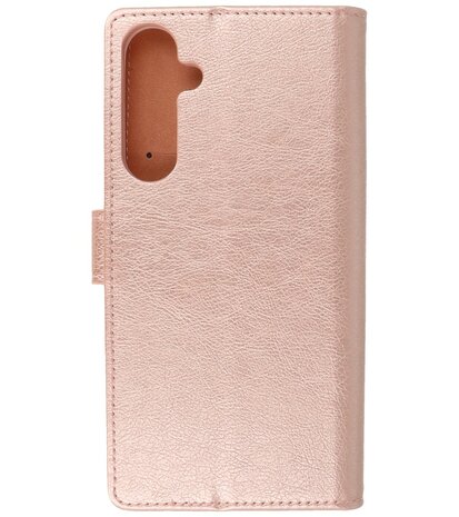 Samsung Galaxy A15 Hoesje Book Case Portemonnee Telefoonhoesje - Roze Goud