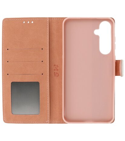 Samsung Galaxy A15 Hoesje Book Case Portemonnee Telefoonhoesje - Roze Goud