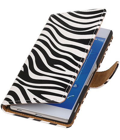 Sony Xperia Z4/Z3 Plus Zebra Booktype Wallet Hoesje