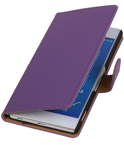 Sony Xperia Z4/Z3 Plus Booktype Wallet Hoesje Paars