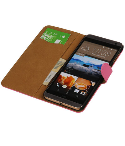 Hoesje voor HTC One E9 Plus Booktype Roze