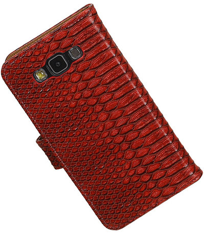 Hoesje voor Samsung Galaxy Grand Max Snake Booktype Wallet Rood