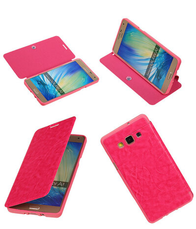 Bestcases Roze TPU Booktype Motief Hoesje Samsung Galaxy A7