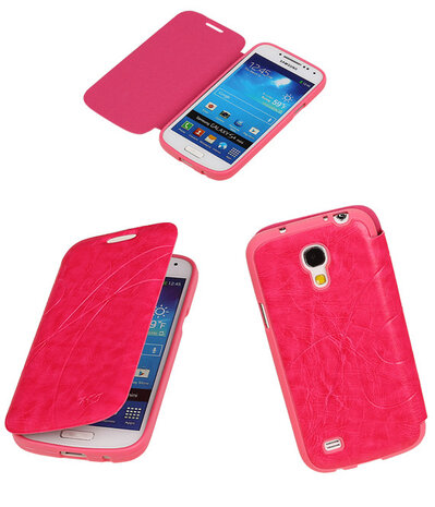 Bestcases Roze TPU Booktype Motief Hoesje Samsung Galaxy S4 mini