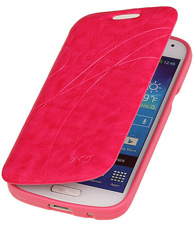 Bestcases Roze TPU Booktype Motief Hoesje Samsung Galaxy S4 mini