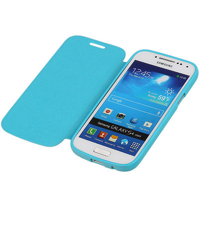 Bestcases Turquoise TPU Booktype Motief Hoesje voor Samsung Galaxy S4 mini