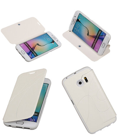 Bestcases Wit TPU Booktype Motief Hoesje Samsung Galaxy S6 Edge