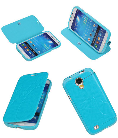 Bestcases Turquoise TPU Booktype Motief Hoesje Samsung Galaxy S4