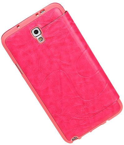 Bestcases Roze TPU Booktype Motief Hoesje voor Samsung Galaxy Note 3 Neo