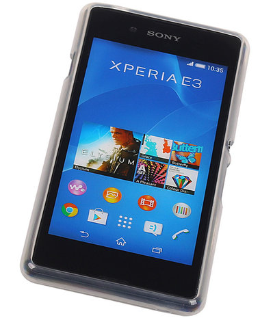 Sony Xperia E3 TPU Hoesje Transparant Wit