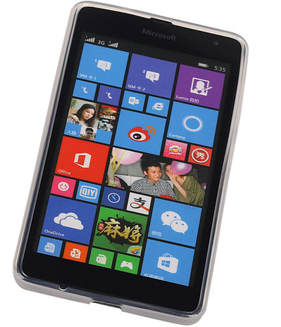 Microsoft Lumia 535 TPU Hoesje Transparant Wit