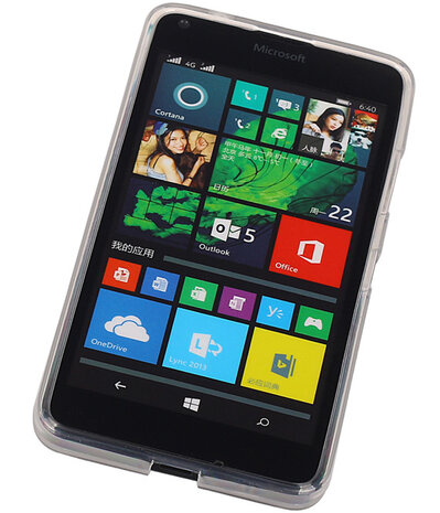 Microsoft Lumia 640 TPU Hoesje Transparant Wit