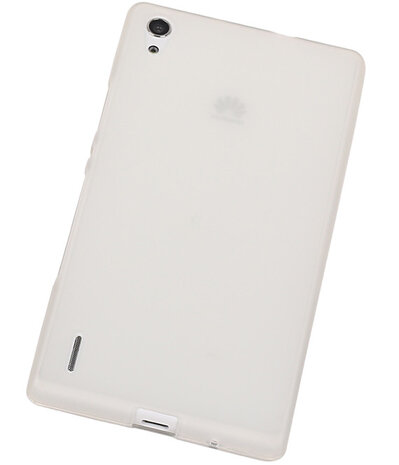 Huawei Ascend P7 TPU Hoesje Transparant Wit