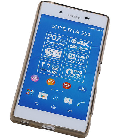 Sony Xperia Z4/Z3 Plus TPU Hoesje Transparant Grijs