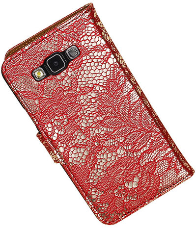 Samsung Galaxy Grand Max Lace Booktype Wallet Hoesje Rood