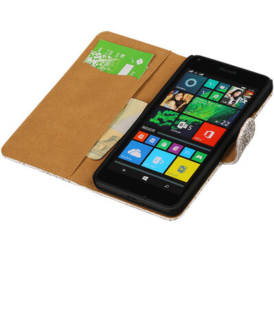 Microsoft Lumia 640 Lace Booktype Wallet Hoesje Wit