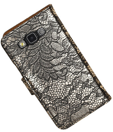 Samsung Galaxy Grand Max Lace Booktype Wallet Hoesje Zwart