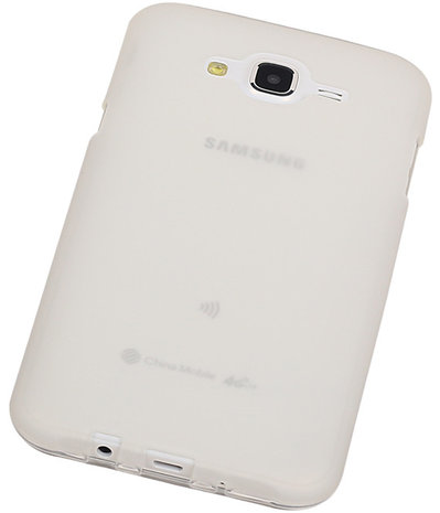 Samsung Galaxy J5 TPU Hoesje Transparant Wit – Back Case Bumper 