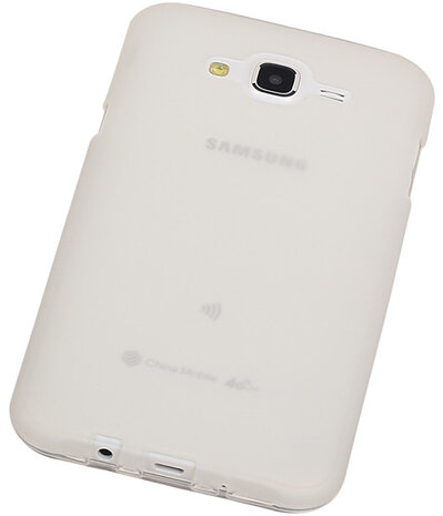 Samsung Galaxy J7 TPU Hoesje Transparant Wit – Back Case Bumper 