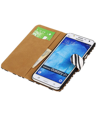 Samsung Galaxy J5 Zebra Booktype Wallet Hoesje