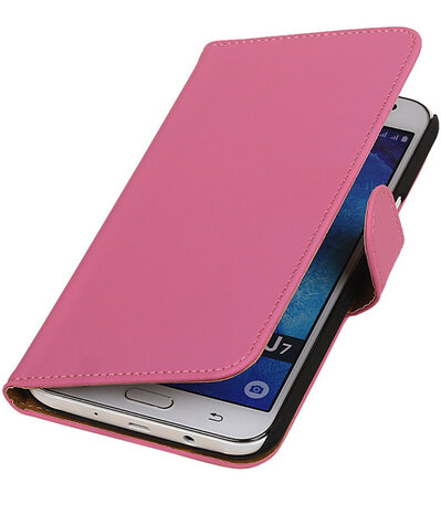 Samsung Galaxy J7 Effen Booktype Wallet Hoesje Roze