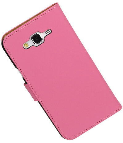 Samsung Galaxy J7 Effen Booktype Wallet Hoesje Roze