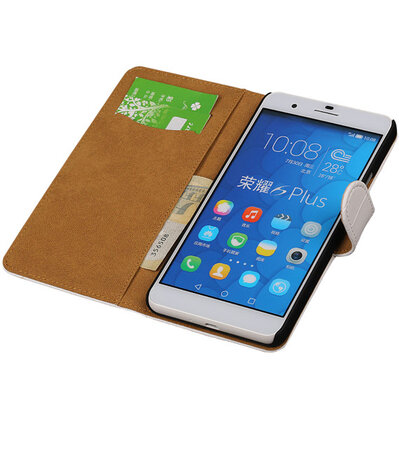 Croco Wit Honor 6 Plus Book/Wallet Case/Cover