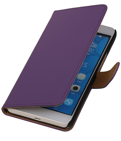 Paars Honor 6 Plus Book/Wallet Case/Cover Hoesje