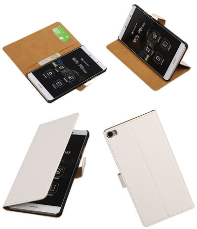 Huawei P8 Max Effen Booktype Wallet Hoesje Wit