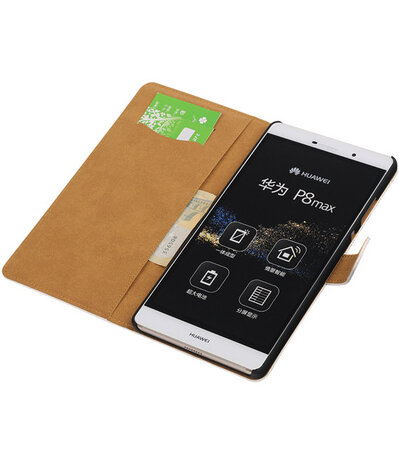 Huawei P8 Max Effen Booktype Wallet Hoesje Wit