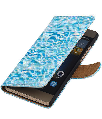 Huawei P8 Lite Booktype Wallet Hoesje Mini Slang Blauw