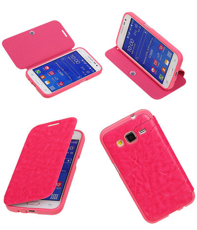 Bestcases Roze TPU Booktype Motief Hoesje Samsung Galaxy Grand Neo