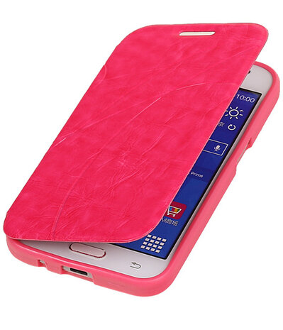 Bestcases Roze TPU Booktype Motief Hoesje Samsung Galaxy Grand Neo