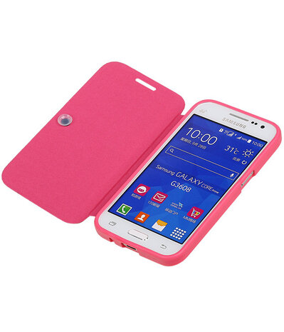 Bestcases Roze TPU Booktype Motief Hoesje Samsung Galaxy Grand Neo