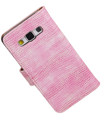 Samsung Galaxy A3 Booktype Wallet Hoesje Mini Slang Roze