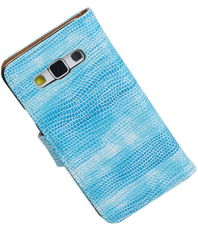 Samsung Galaxy A3 Booktype Wallet Hoesje Mini Slang Blauw